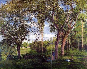 卡米耶 畢沙羅 Landscape with Strollers Relaxing under the Trees 卡米耶 畢沙羅 Landscape with Strollers Relaxing under the Trees